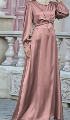 Rose Front Wrap Satin Maxi Dress
