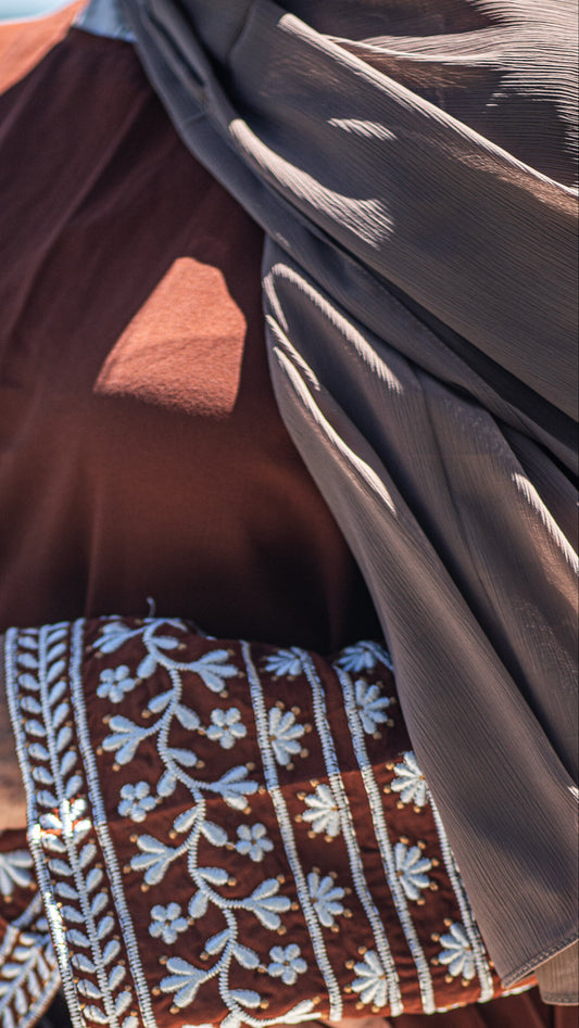 Cocoa Crinkle Chiffon Hijab