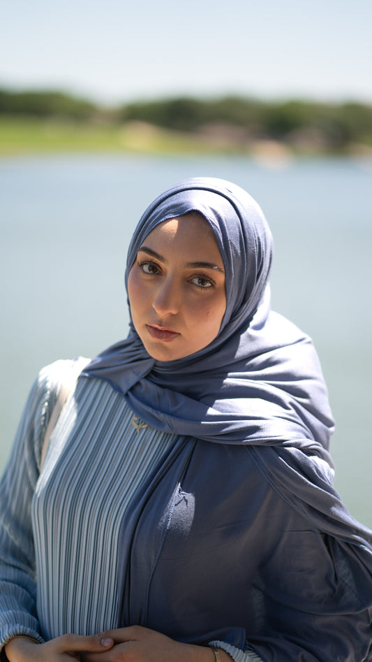 Light Denim Jersey Hijab