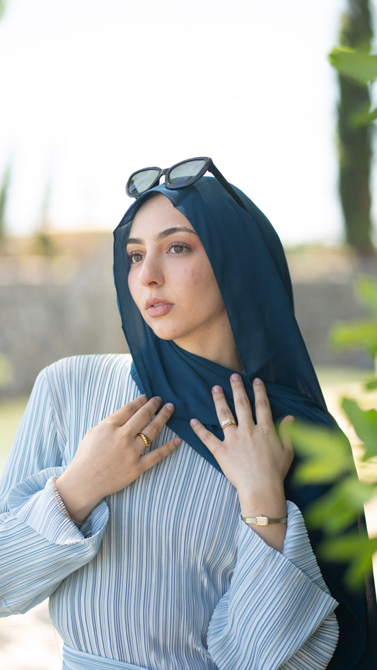 Cruze Blue Chiffon Hijab
