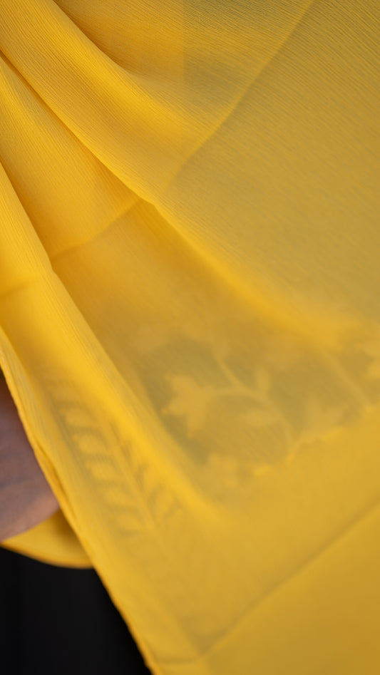 Yellow Crinkle Hijab