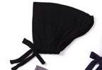 Black Back Tie Hijab Cap