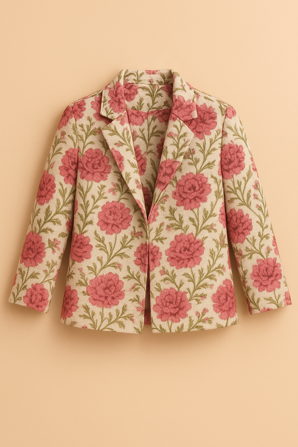 Floral Jacquard Coat