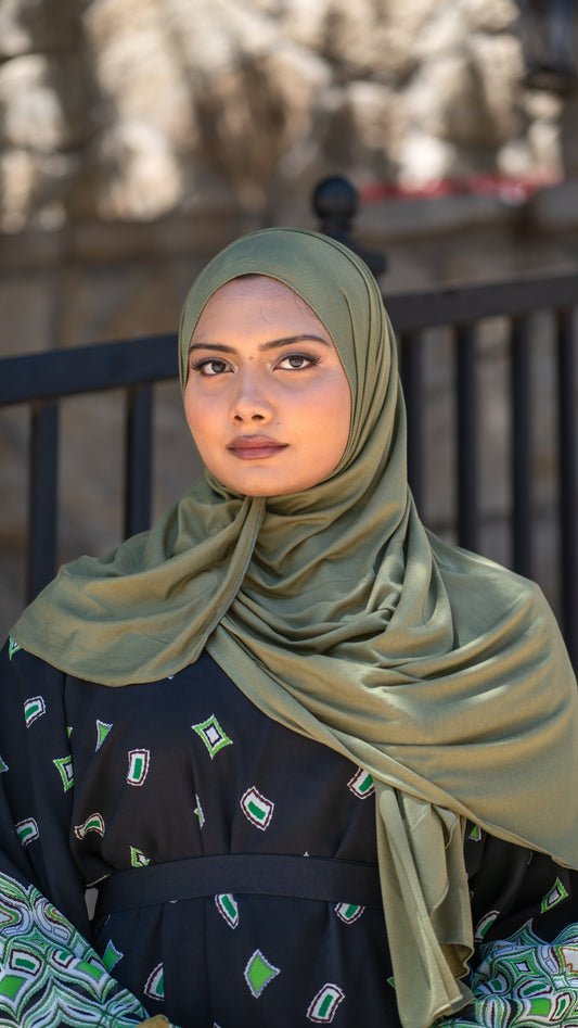 Olive Jersey Hijab