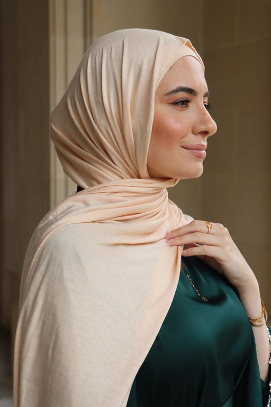 Light Beige Jersey Hijab
