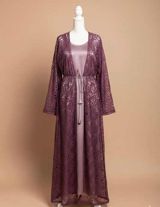 Lace Open Abaya