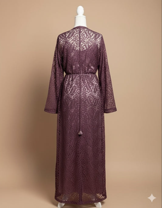 Lace Open Abaya