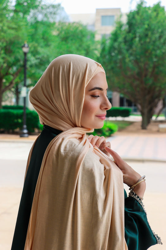 Light Beige Jersey Hijab