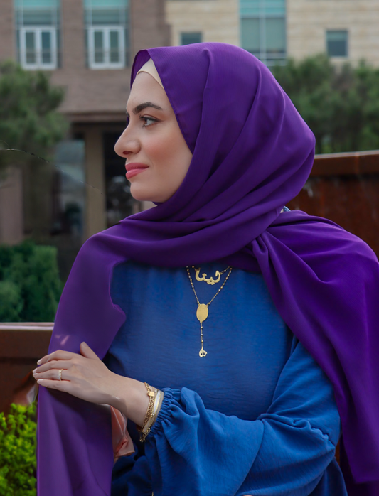 Deep Purple Chiffon Hijab