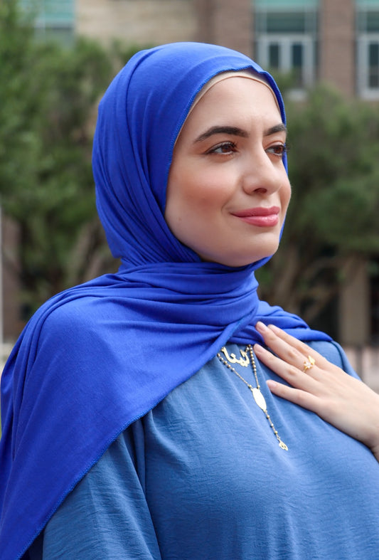 Blue Jersey Hijab
