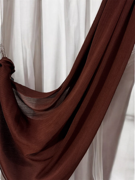 Chocolate Crinkle Chiffon Hijab